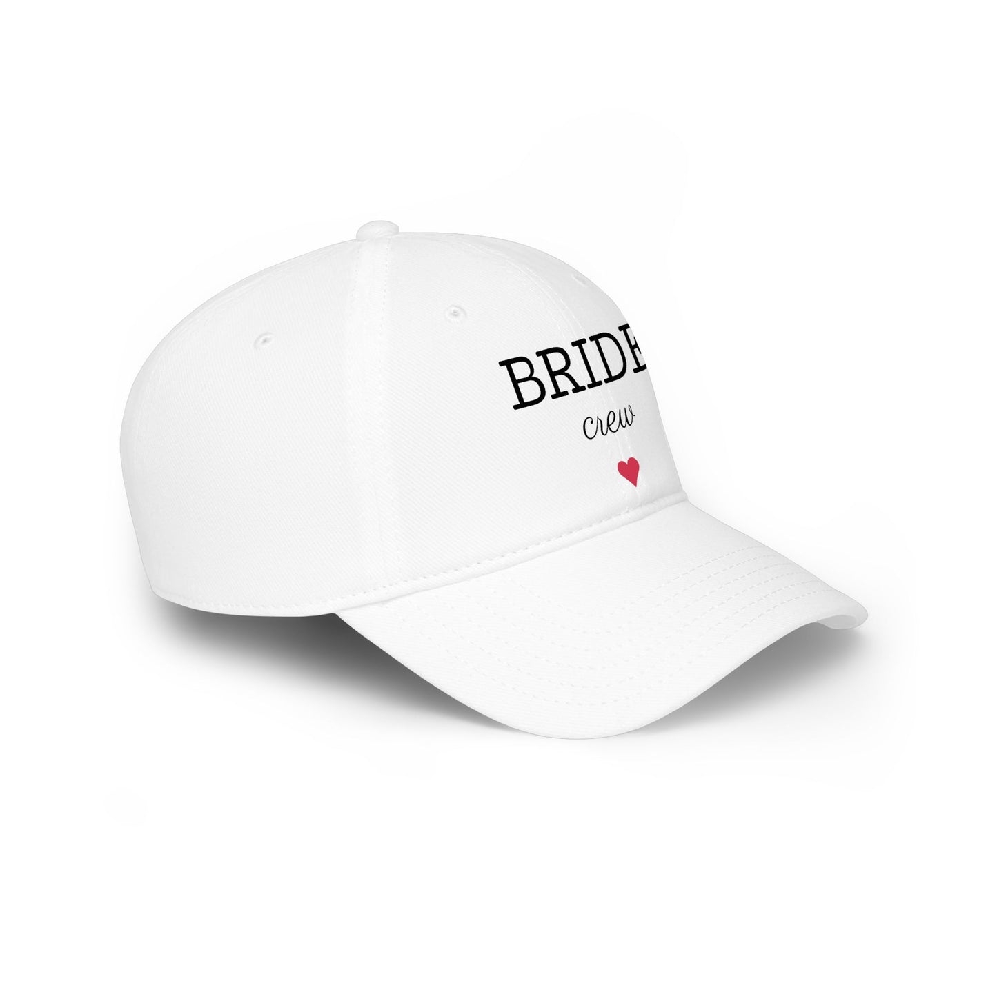 Bride Crew Baseball Cap — Bachelorette Party Hat with Heart Accent