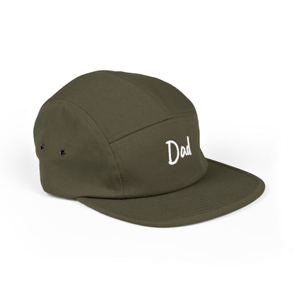 Dad Embroidered 5-Panel Cap — Casual Beige Baseball Hat, Perfect Father’s Day Gift