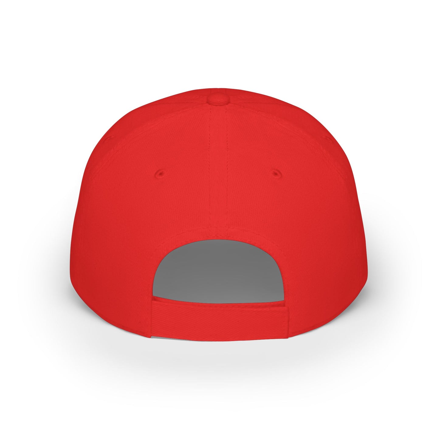Groom Baseball Cap — Embroidered Red Low Profile Wedding Hat