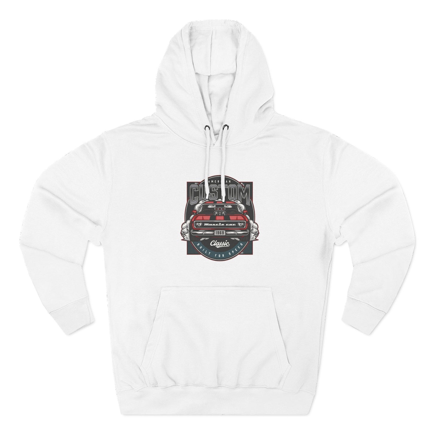 Retro Red Camaro Hoodie — Vintage Muscle Car Graphic Pullover