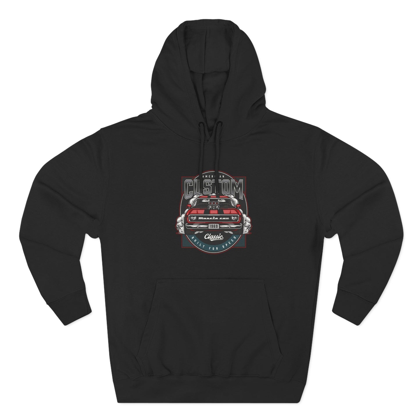 Retro Red Camaro Hoodie — Vintage Muscle Car Graphic Pullover