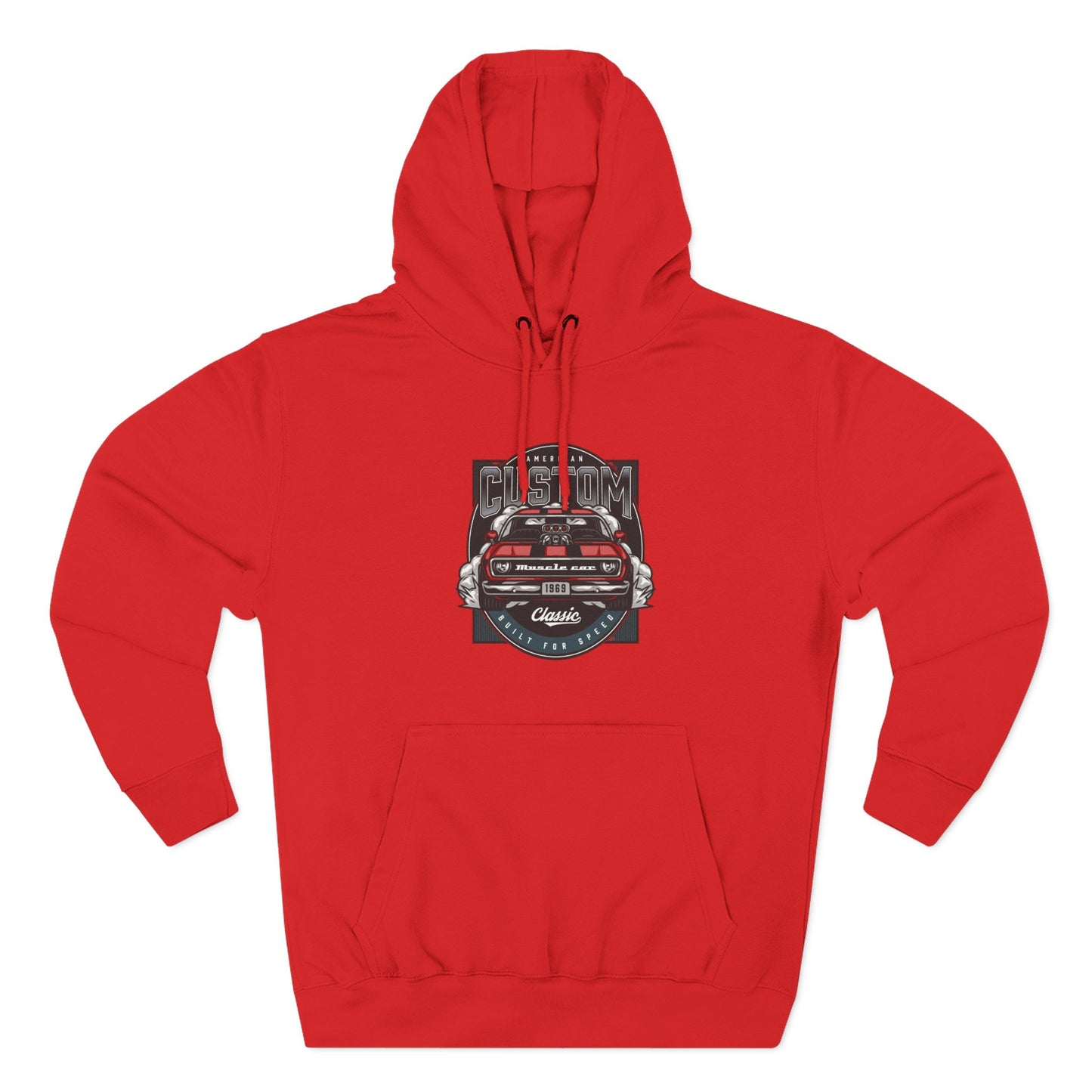 Retro Red Camaro Hoodie — Vintage Muscle Car Graphic Pullover