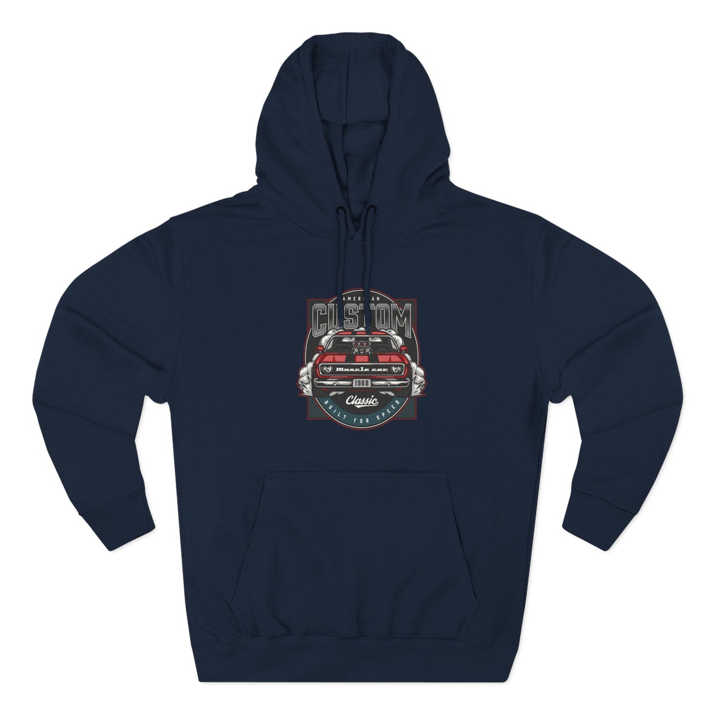 Retro Red Camaro Hoodie — Vintage Muscle Car Graphic Pullover