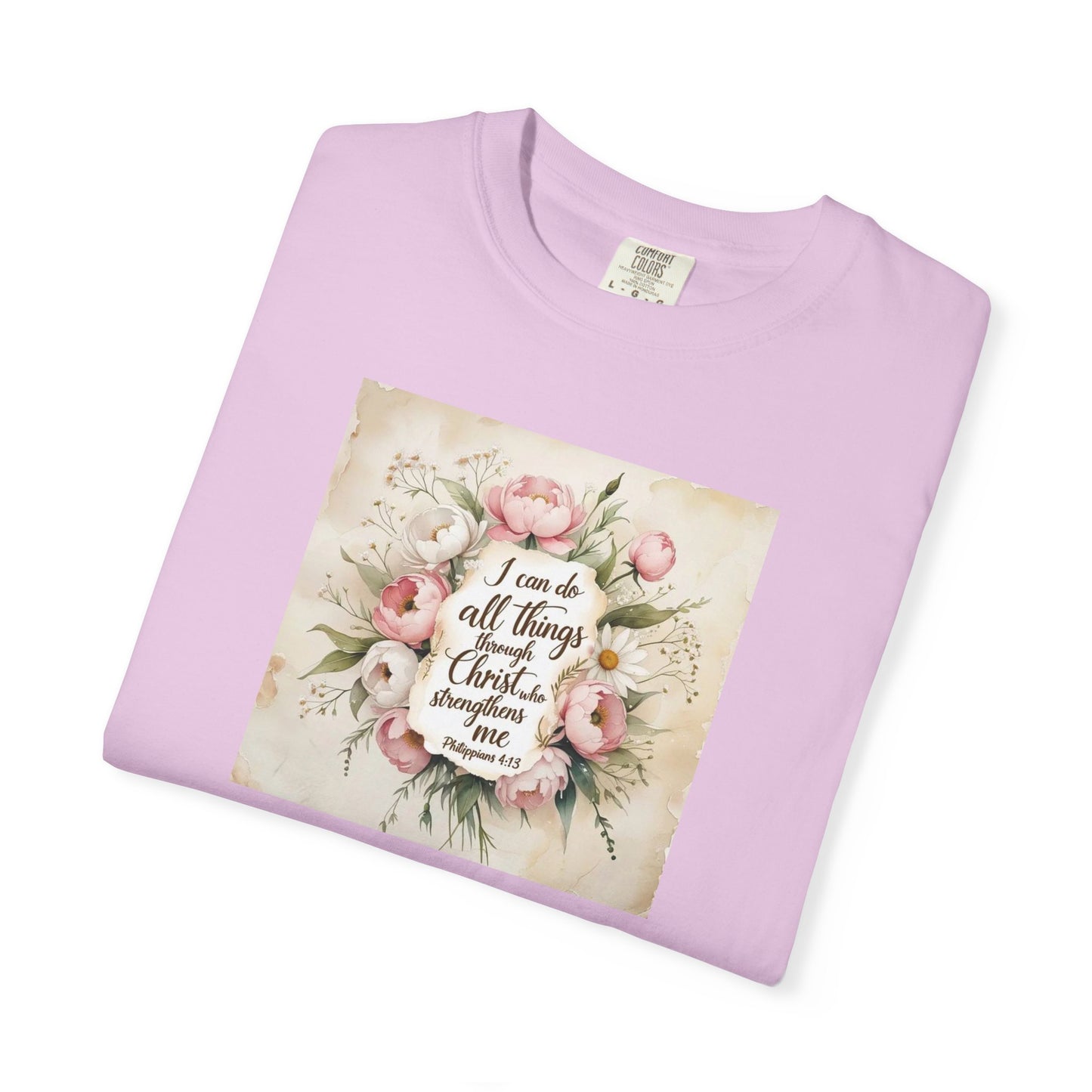 Floral Script Tee — "I am the daughter of a King" Christian Inspirational T‑Shirt