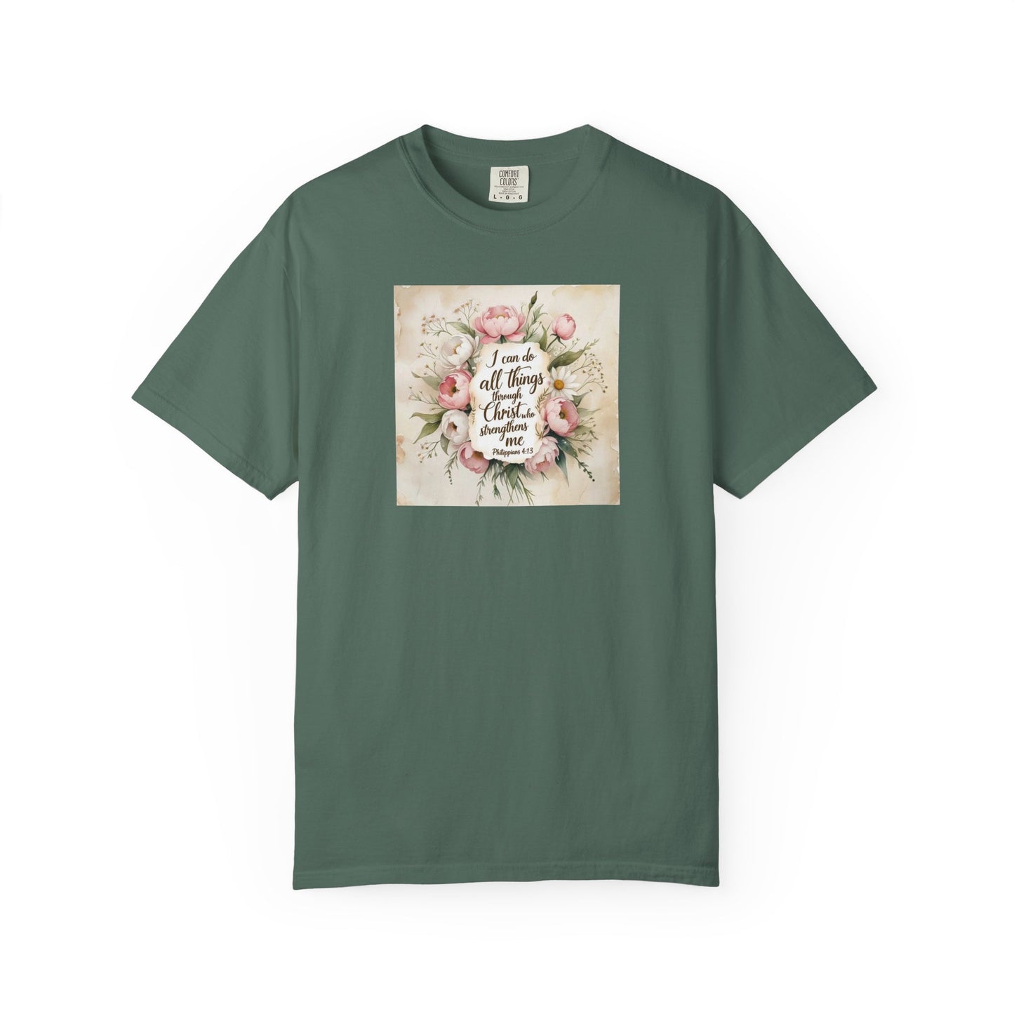 Floral Script Tee — "I am the daughter of a King" Christian Inspirational T‑Shirt