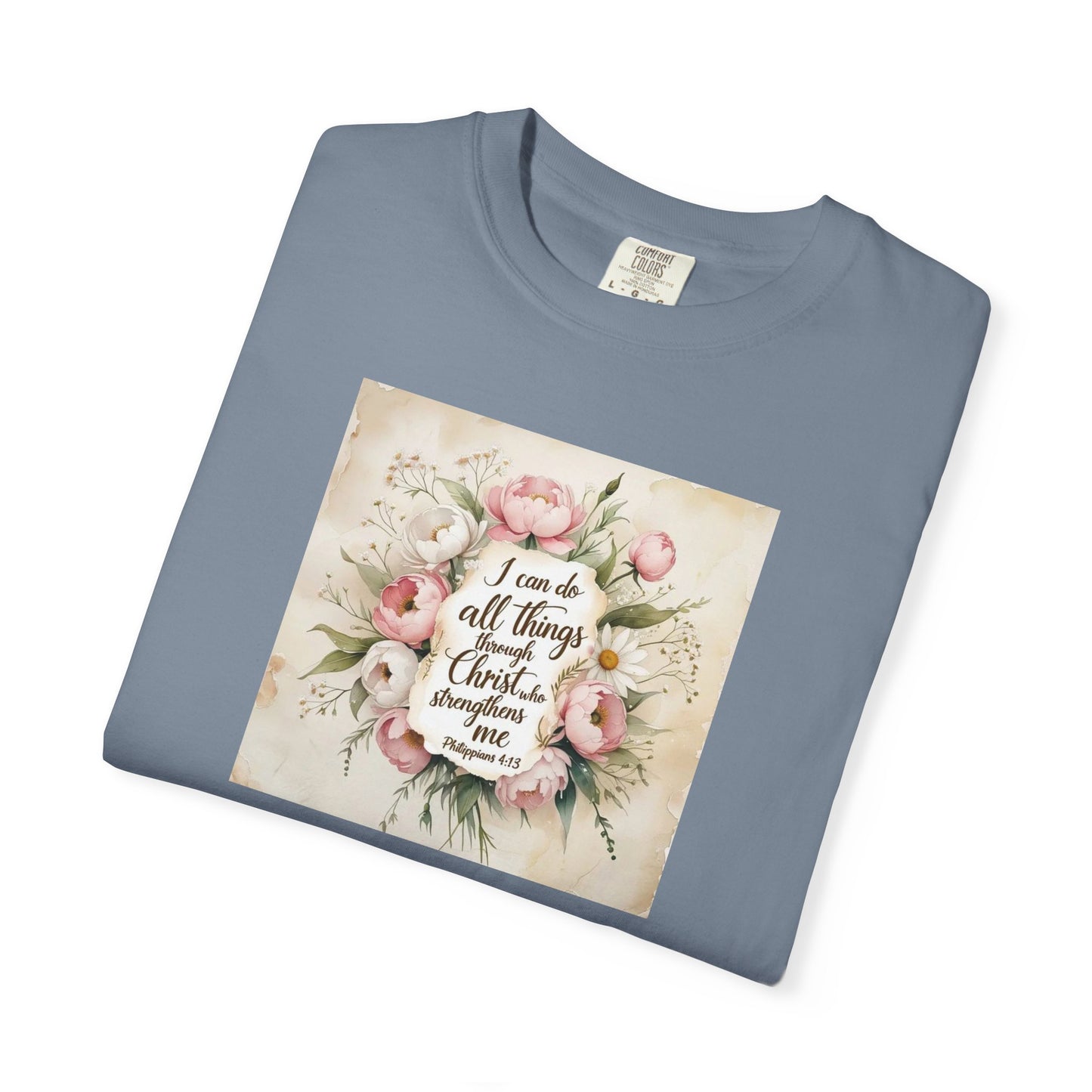 Floral Script Tee — "I am the daughter of a King" Christian Inspirational T‑Shirt