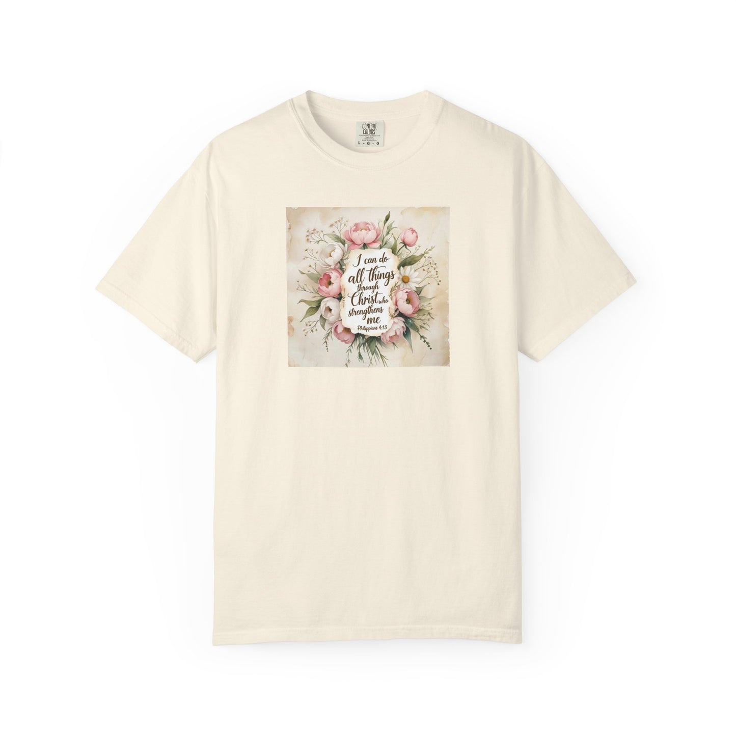 Floral Script Tee — "I am the daughter of a King" Christian Inspirational T‑Shirt