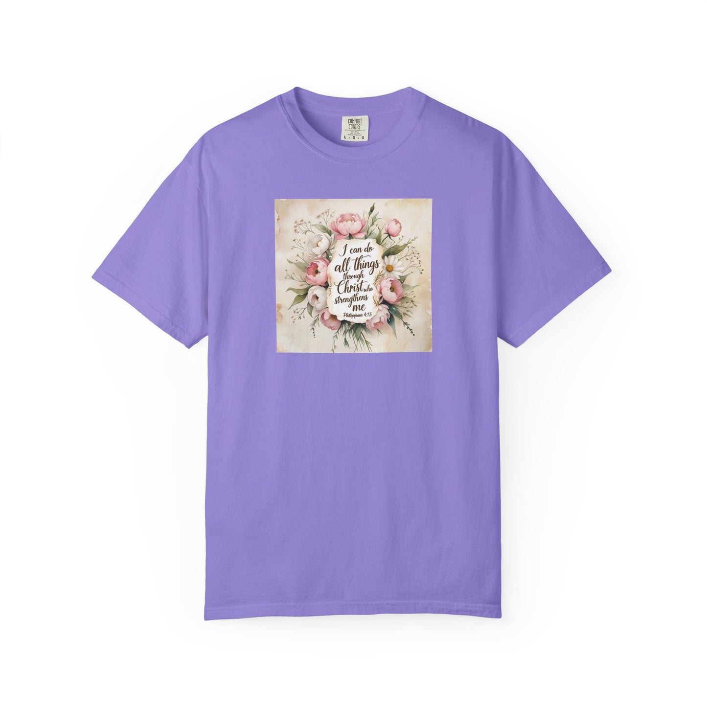 Floral Script Tee — "I am the daughter of a King" Christian Inspirational T‑Shirt
