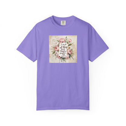 Floral Script Tee — "I am the daughter of a King" Christian Inspirational T‑Shirt