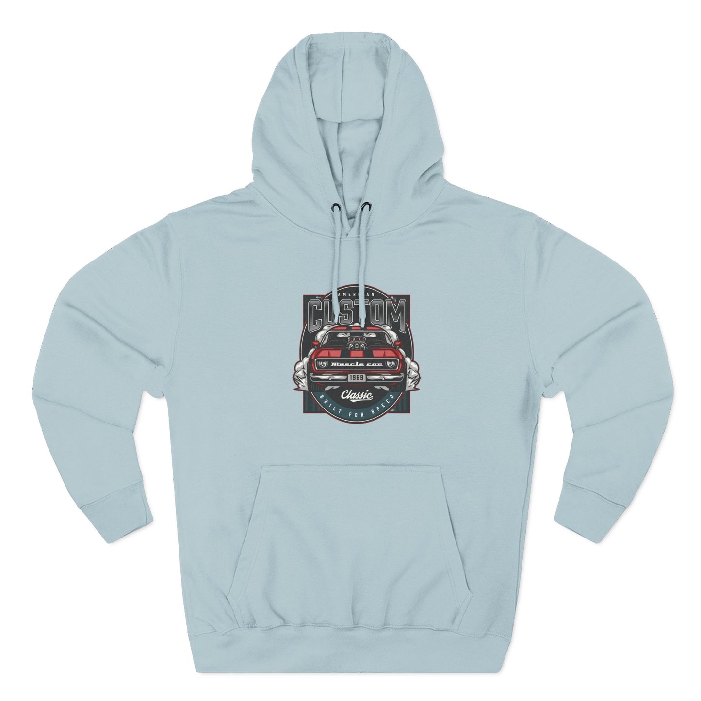 Retro Red Camaro Hoodie — Vintage Muscle Car Graphic Pullover