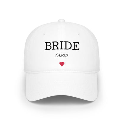 Bride Crew Baseball Cap — Bachelorette Party Hat with Heart Accent