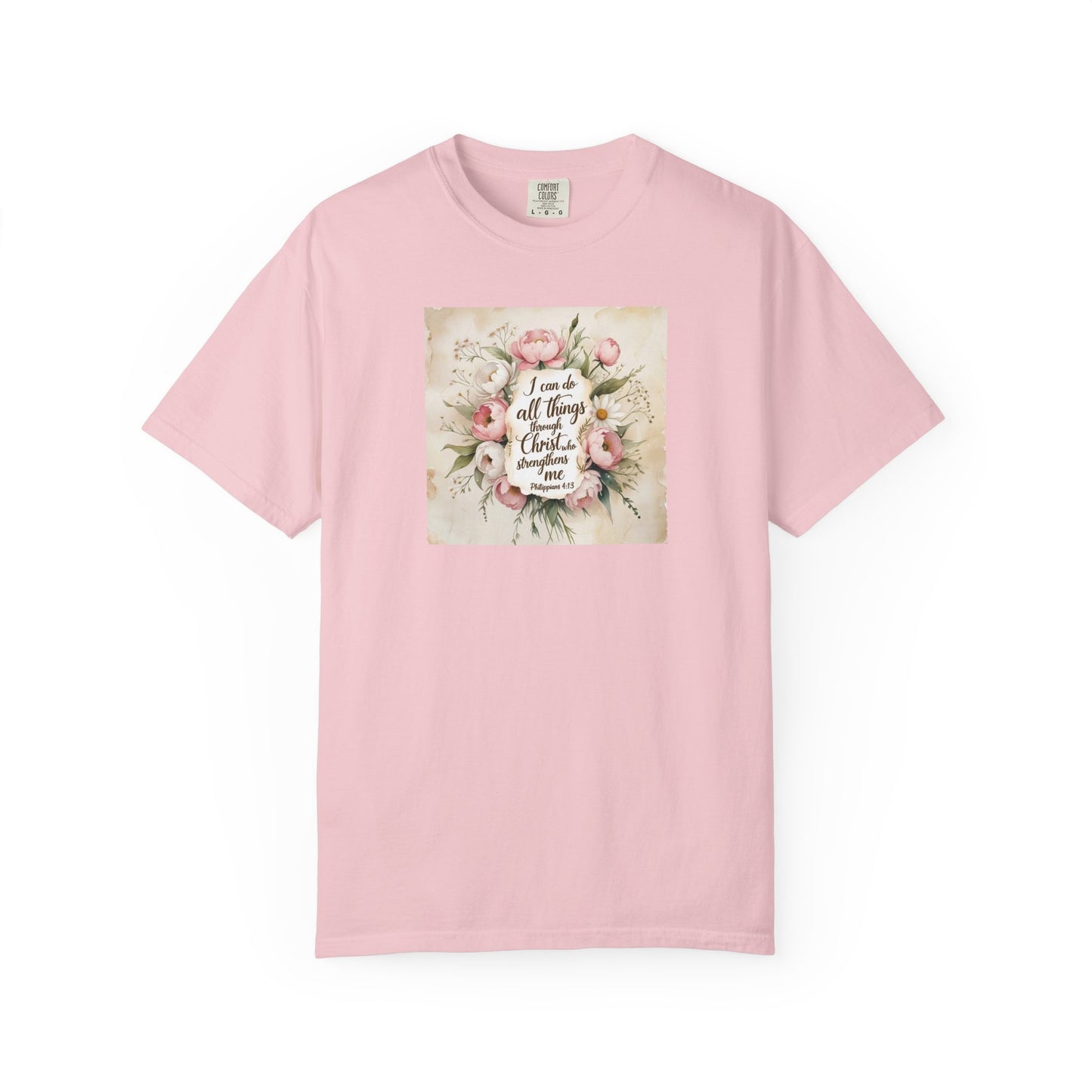 Floral Script Tee — "I am the daughter of a King" Christian Inspirational T‑Shirt