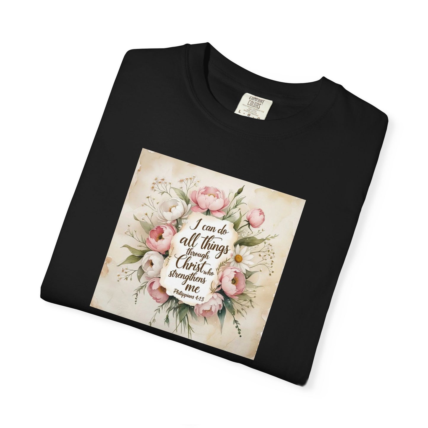 Floral Script Tee — "I am the daughter of a King" Christian Inspirational T‑Shirt