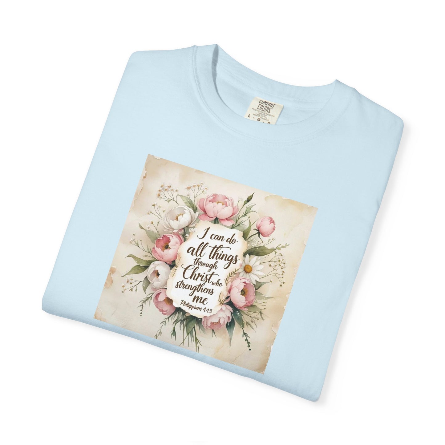 Floral Script Tee — "I am the daughter of a King" Christian Inspirational T‑Shirt