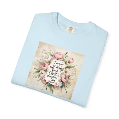 Floral Script Tee — "I am the daughter of a King" Christian Inspirational T‑Shirt