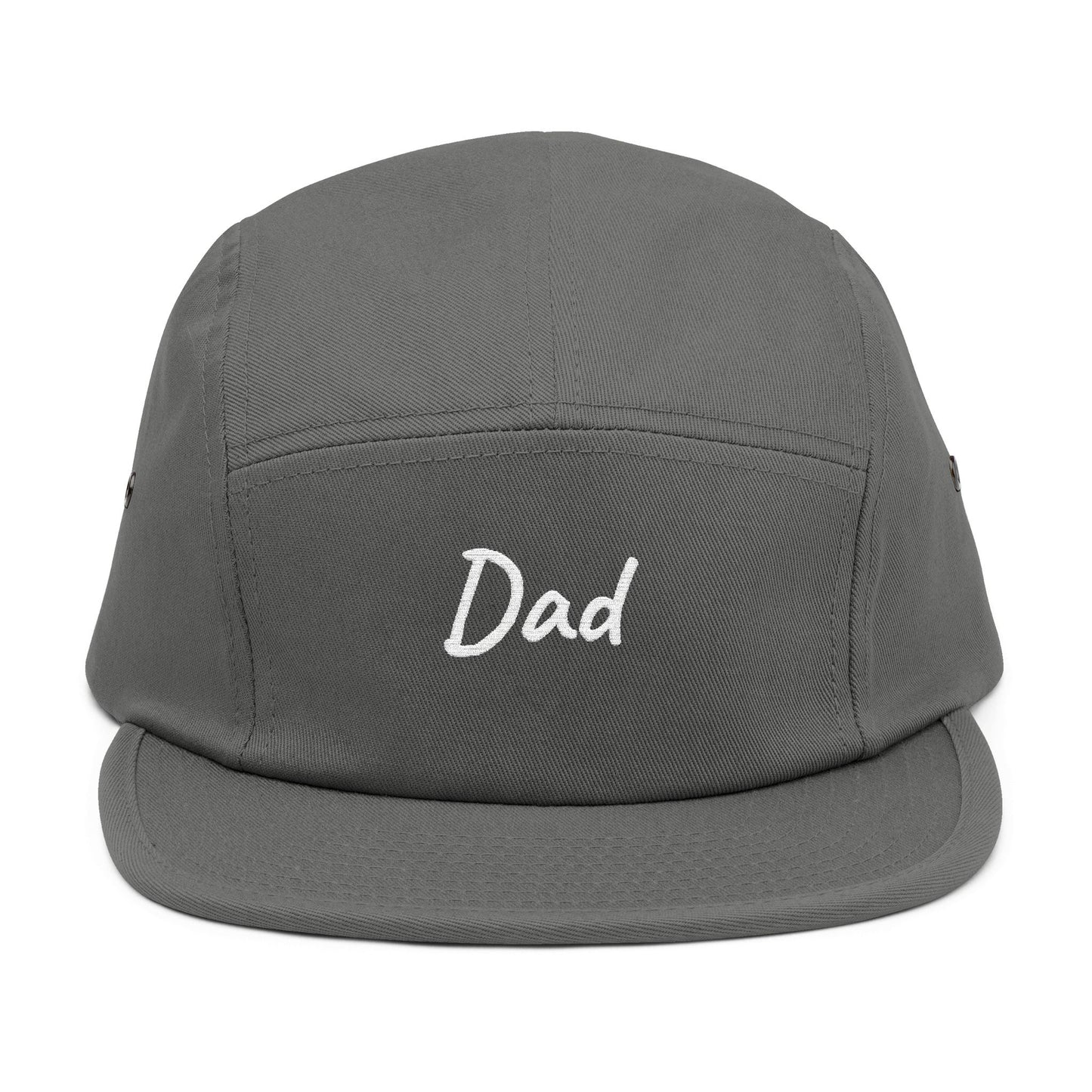 Dad Embroidered 5-Panel Cap — Casual Beige Baseball Hat, Perfect Father’s Day Gift