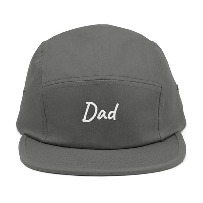 Dad Embroidered 5-Panel Cap — Casual Beige Baseball Hat, Perfect Father’s Day Gift