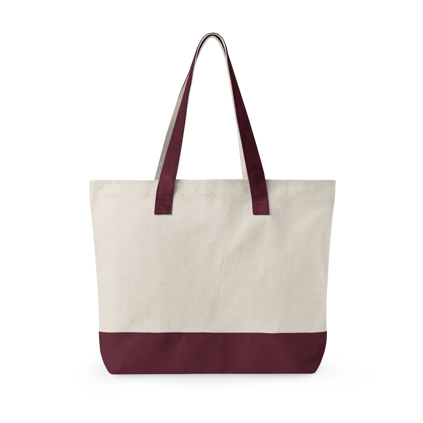 Oh My Stars Canvas Tote Bag – Zippered Patriotic Market Tote for Fourth of July
