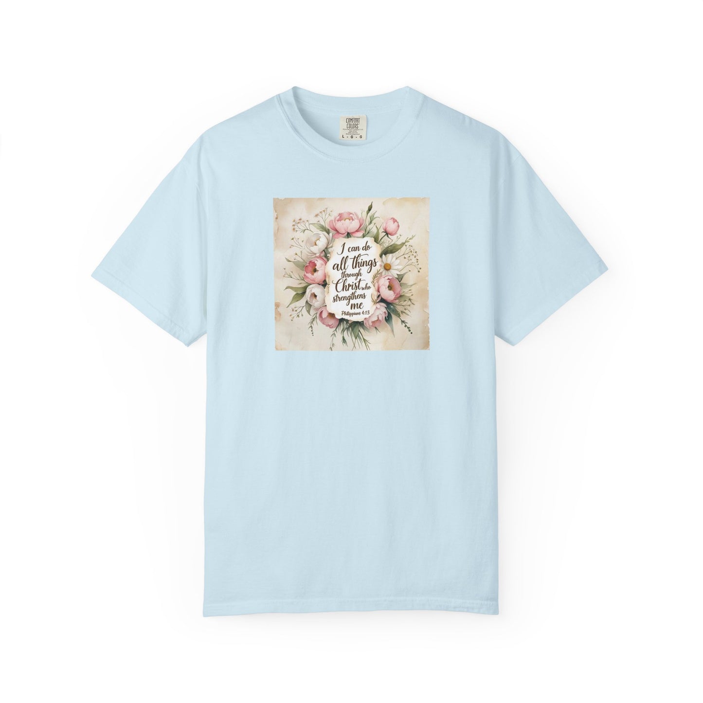 Floral Script Tee — "I am the daughter of a King" Christian Inspirational T‑Shirt