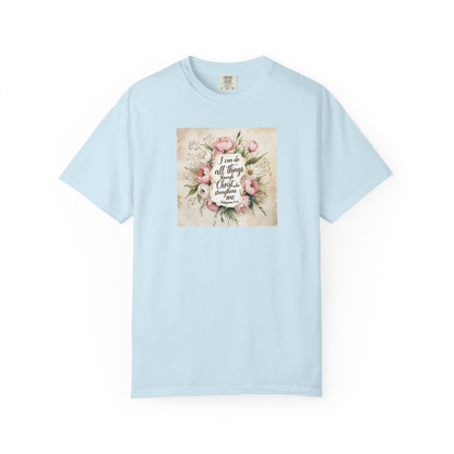 Floral Script Tee — "I am the daughter of a King" Christian Inspirational T‑Shirt