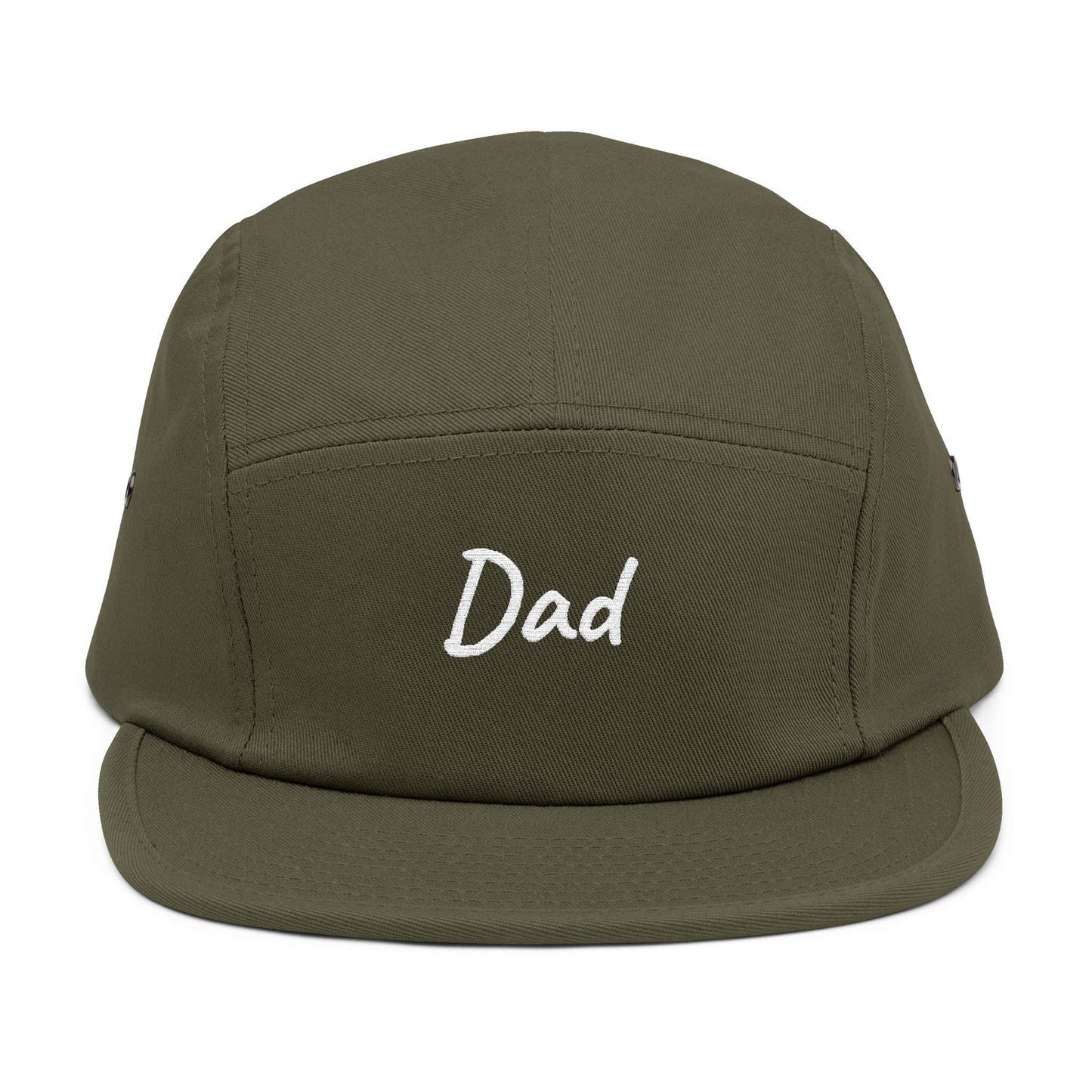 Dad Embroidered 5-Panel Cap — Casual Beige Baseball Hat, Perfect Father’s Day Gift