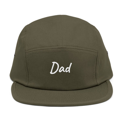 Dad Embroidered 5-Panel Cap — Casual Beige Baseball Hat, Perfect Father’s Day Gift