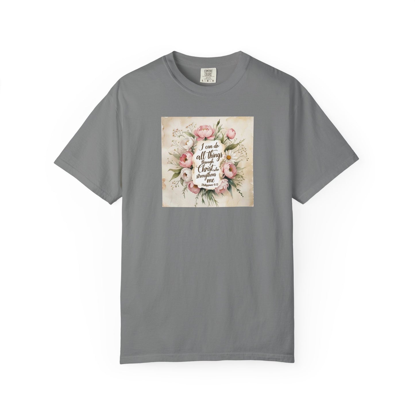 Floral Script Tee — "I am the daughter of a King" Christian Inspirational T‑Shirt