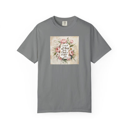 Floral Script Tee — "I am the daughter of a King" Christian Inspirational T‑Shirt