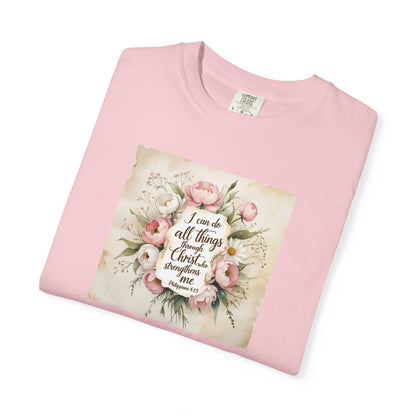 Floral Script Tee — "I am the daughter of a King" Christian Inspirational T‑Shirt