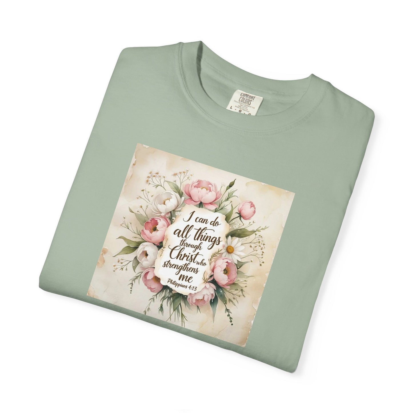 Floral Script Tee — "I am the daughter of a King" Christian Inspirational T‑Shirt