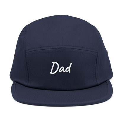 Dad Embroidered 5-Panel Cap — Casual Beige Baseball Hat, Perfect Father’s Day Gift