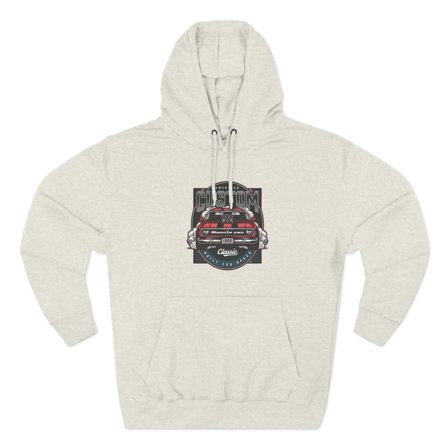 Retro Red Camaro Hoodie — Vintage Muscle Car Graphic Pullover