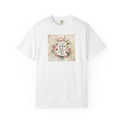 Floral Script Tee — "I am the daughter of a King" Christian Inspirational T‑Shirt