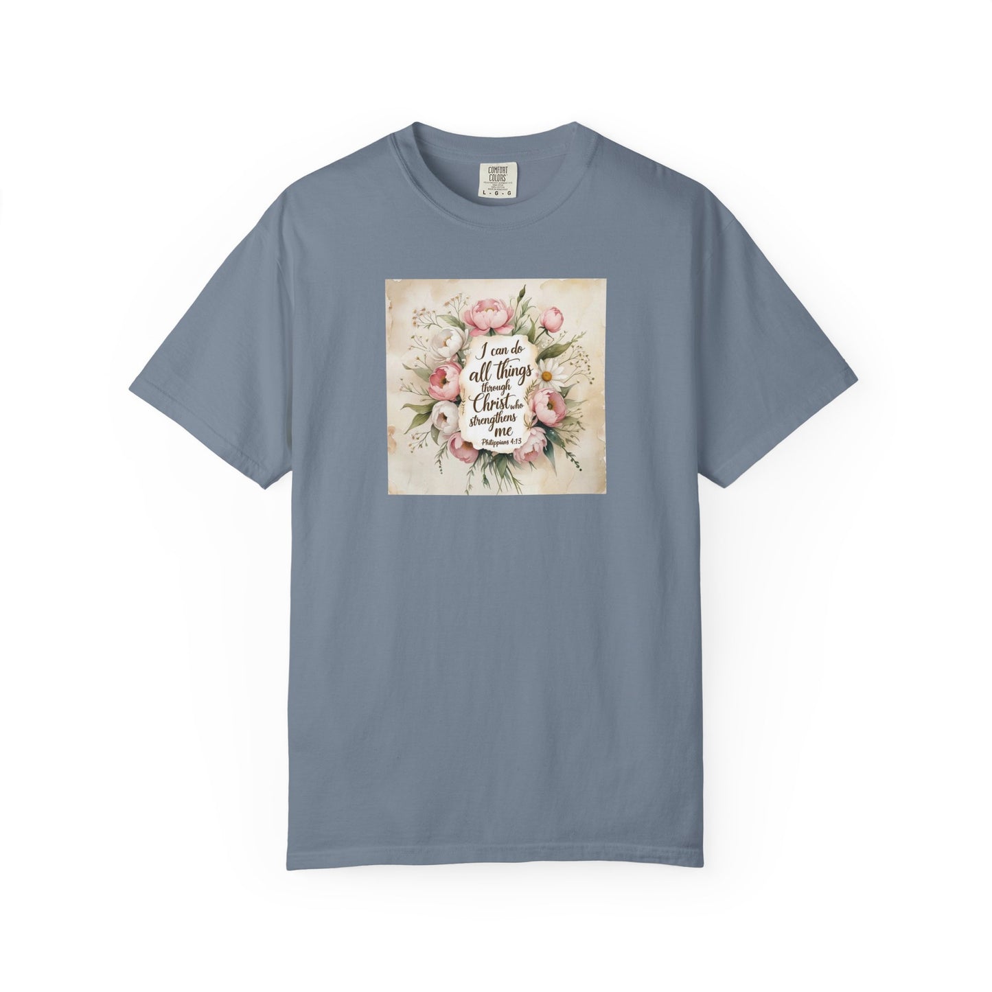 Floral Script Tee — "I am the daughter of a King" Christian Inspirational T‑Shirt