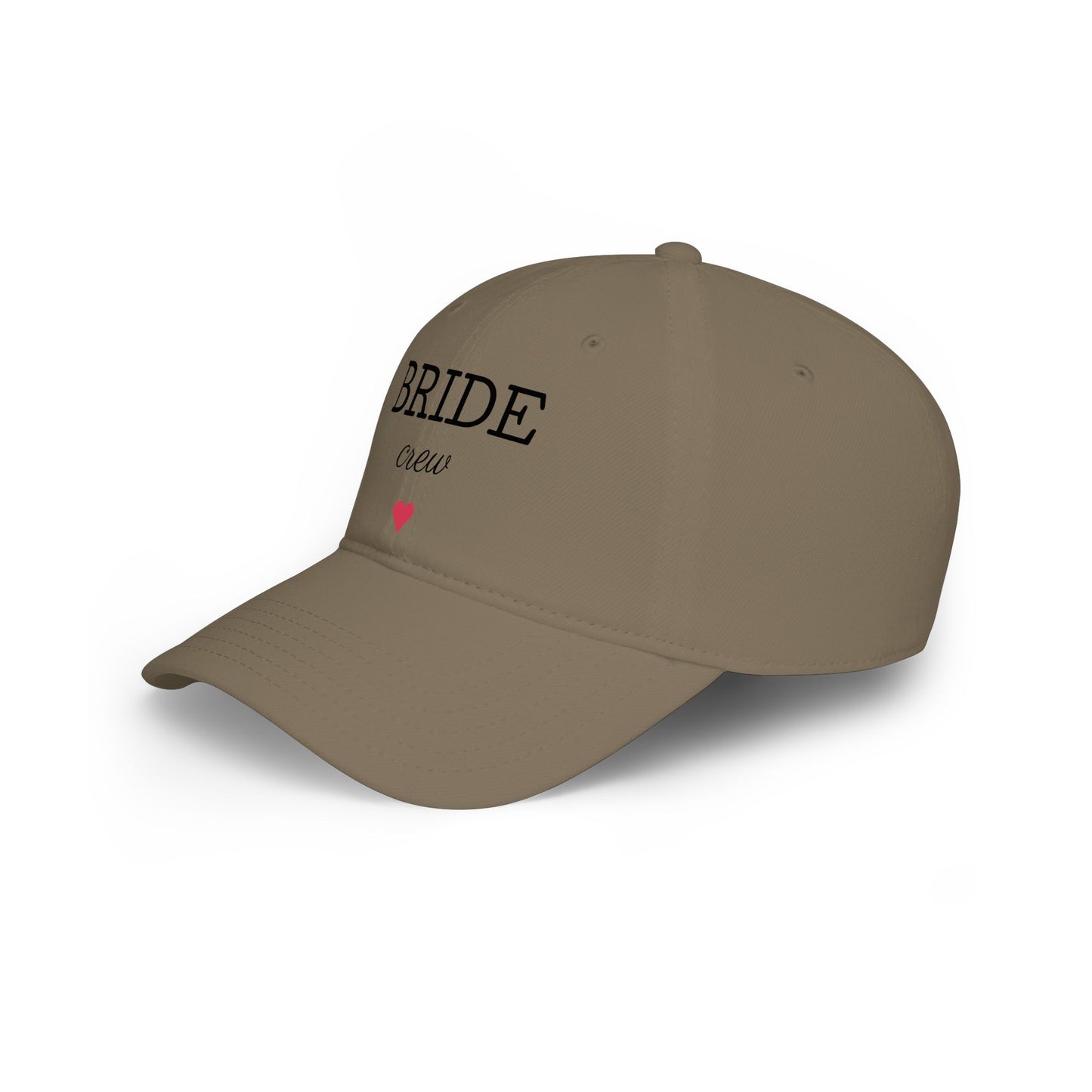Bride Crew Baseball Cap — Bachelorette Party Hat with Heart Accent