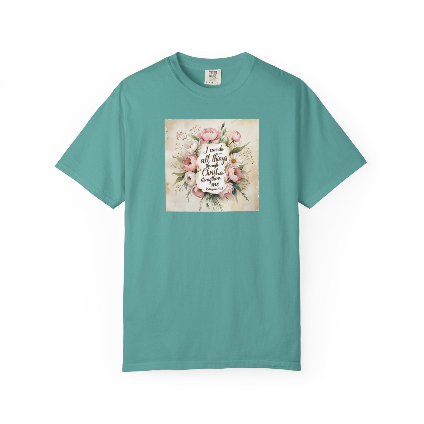 Floral Script Tee — "I am the daughter of a King" Christian Inspirational T‑Shirt