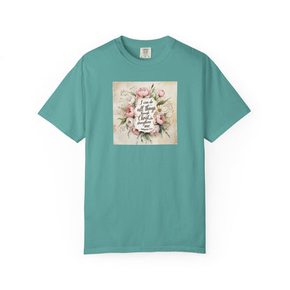 Floral Script Tee — "I am the daughter of a King" Christian Inspirational T‑Shirt