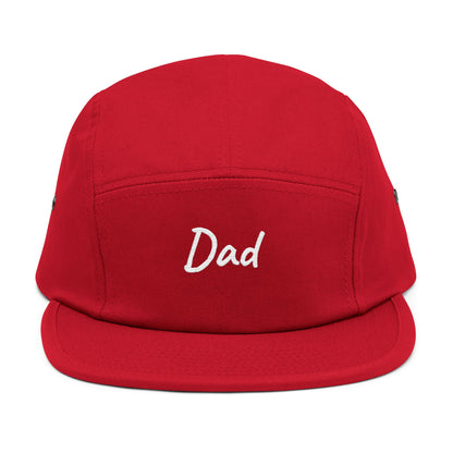 Dad Embroidered 5-Panel Cap — Casual Beige Baseball Hat, Perfect Father’s Day Gift