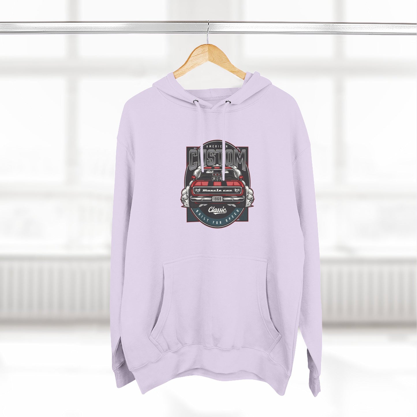 Retro Red Camaro Hoodie — Vintage Muscle Car Graphic Pullover