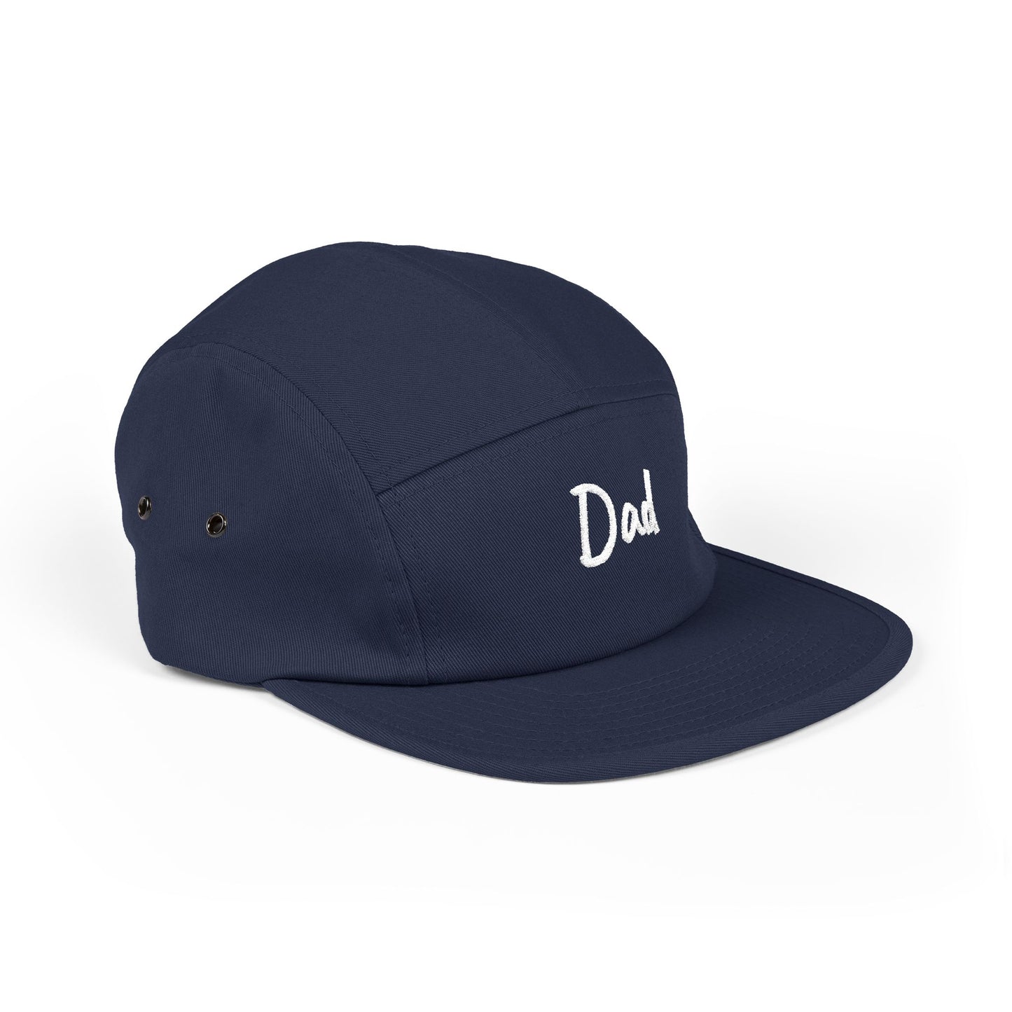 Dad Embroidered 5-Panel Cap — Casual Beige Baseball Hat, Perfect Father’s Day Gift