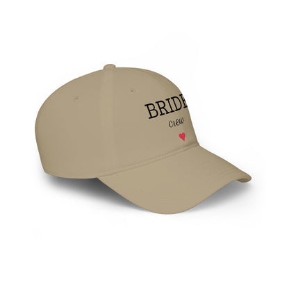 Bride Crew Baseball Cap — Bachelorette Party Hat with Heart Accent