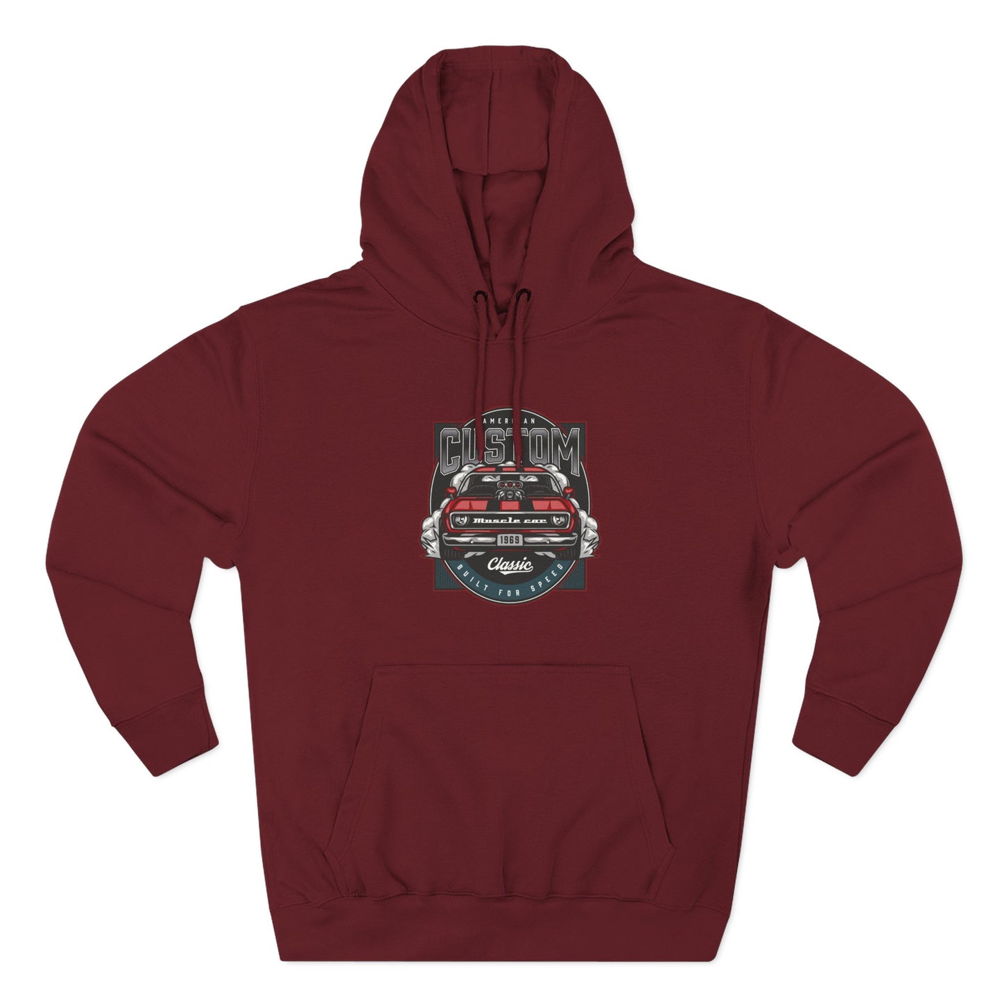 Retro Red Camaro Hoodie — Vintage Muscle Car Graphic Pullover