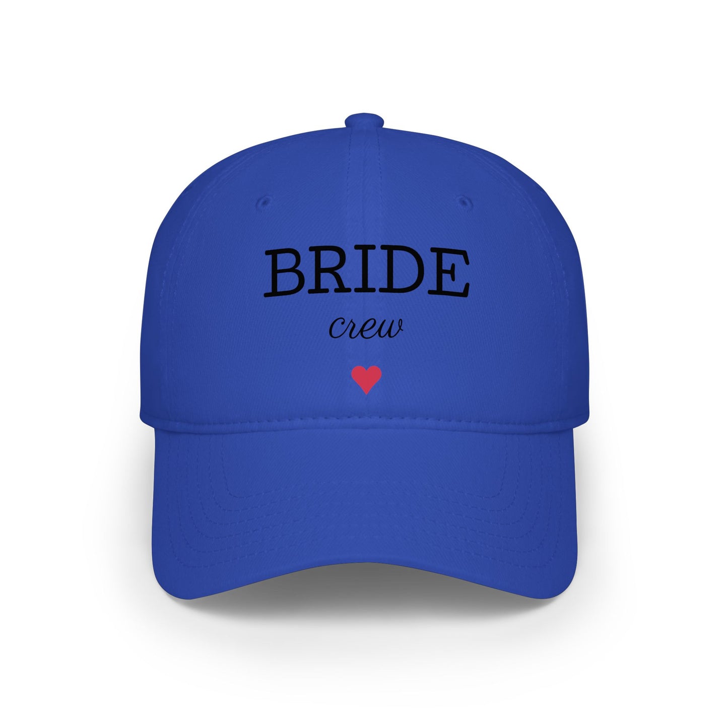 Bride Crew Baseball Cap — Bachelorette Party Hat with Heart Accent