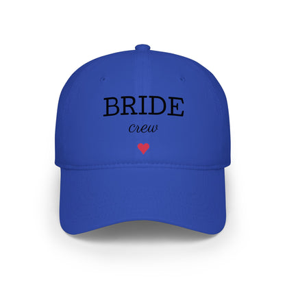 Bride Crew Baseball Cap — Bachelorette Party Hat with Heart Accent
