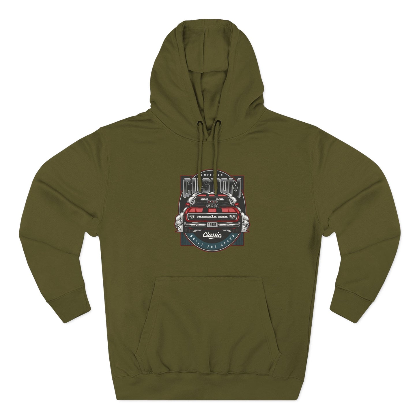 Retro Red Camaro Hoodie — Vintage Muscle Car Graphic Pullover