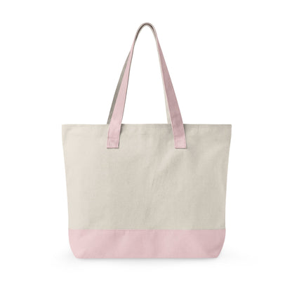 Oh My Stars Canvas Tote Bag – Zippered Patriotic Market Tote for Fourth of July