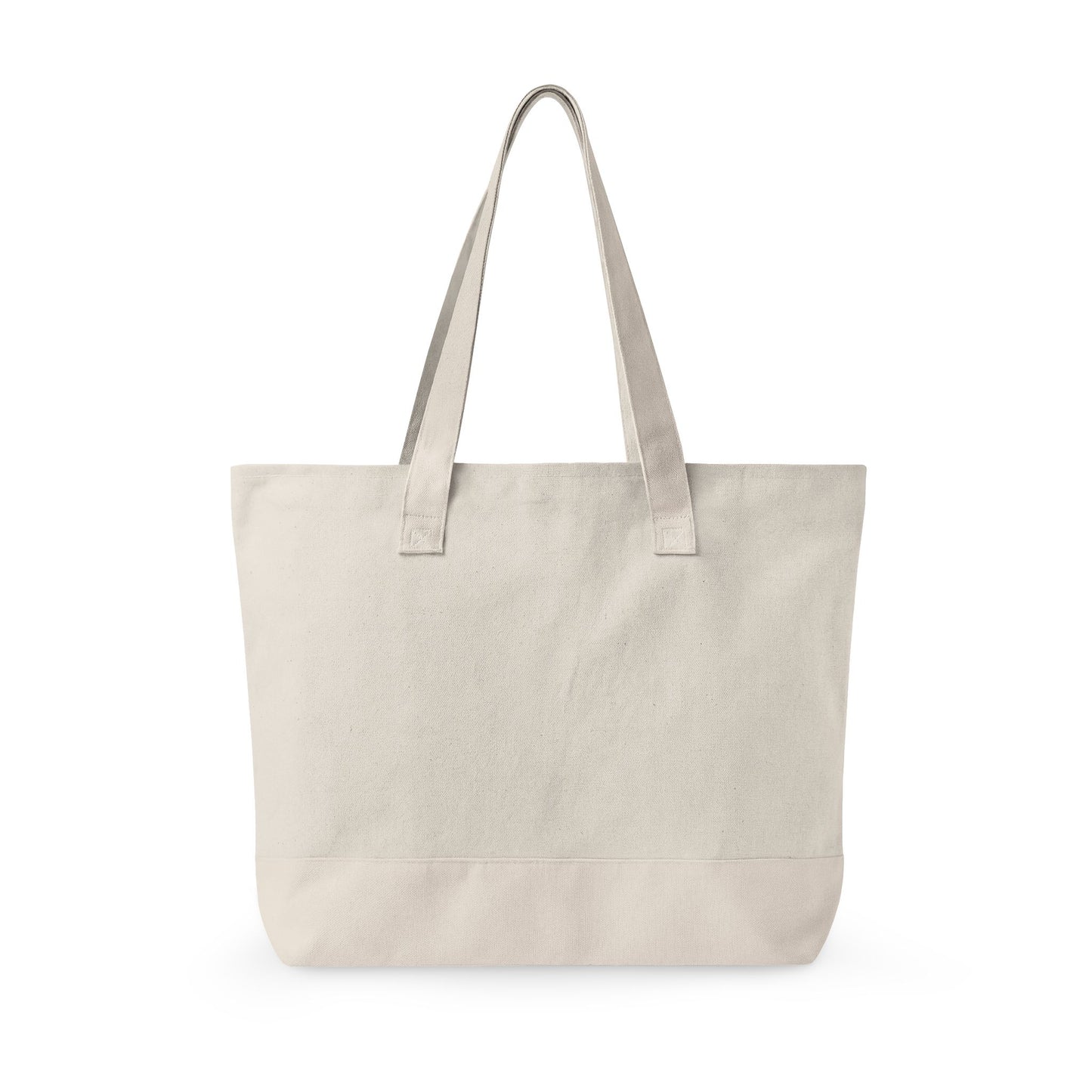Oh My Stars Canvas Tote Bag – Zippered Patriotic Market Tote for Fourth of July
