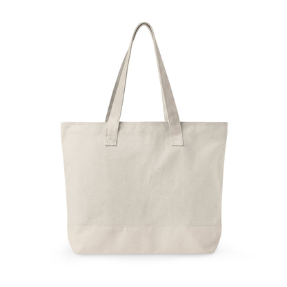 Oh My Stars Canvas Tote Bag – Zippered Patriotic Market Tote for Fourth of July
