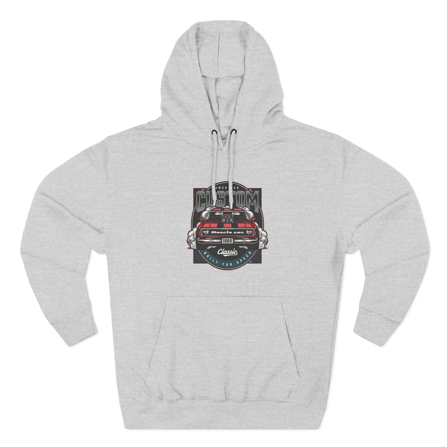 Retro Red Camaro Hoodie — Vintage Muscle Car Graphic Pullover