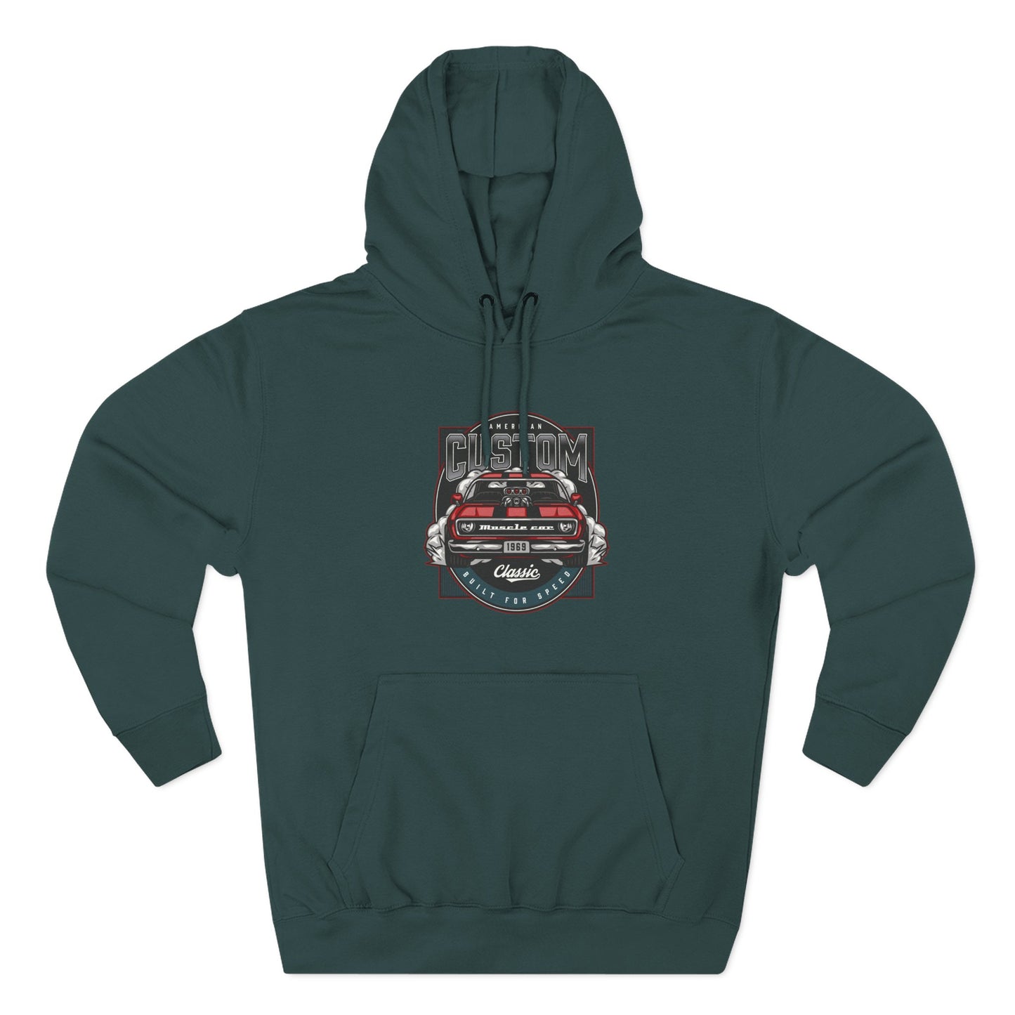 Retro Red Camaro Hoodie — Vintage Muscle Car Graphic Pullover